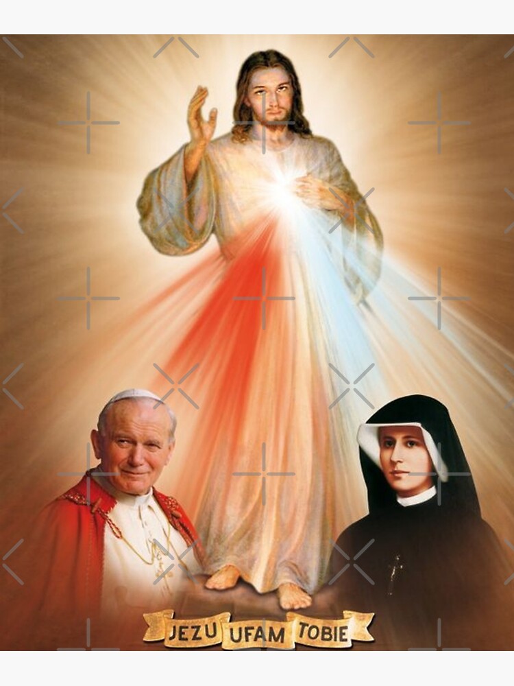 Divine Mercy St Faustina Pope John Paul Ii Photographic Print For Sale By Admg Redbubble