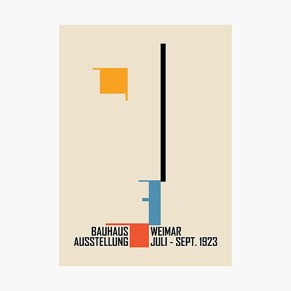 Item preview, Bauhaus homage Modern Gallery Abstract Colorful Minimalist Print designed and sold by AtelierDiKoko.