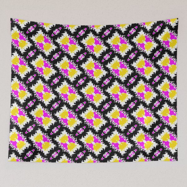 Item preview, Category Five Pink Yellow Black White Pattern designed and sold by Sector18.
