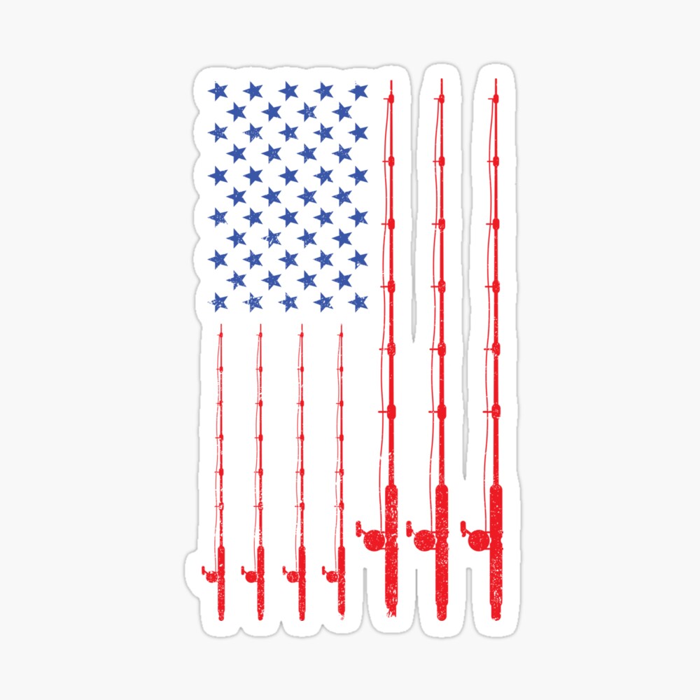 American Flag Patriotic Fishing Pole Fishermans Design Spiral Notebook for  Sale by tshirtexpressiv