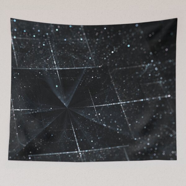 Item preview, White fractal on black background designed and sold by HauntedMammoth.