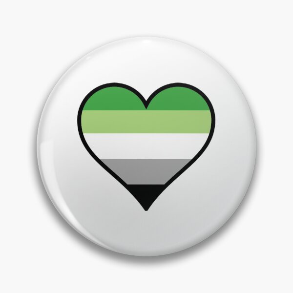 Item preview, Aromantic Pride Heart designed and sold by Friend of Frogs.