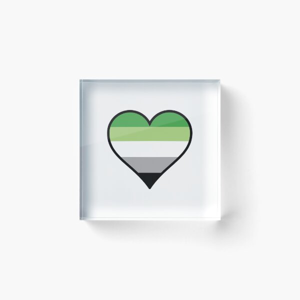 Item preview, Aromantic Pride Heart designed and sold by Friend of Frogs.