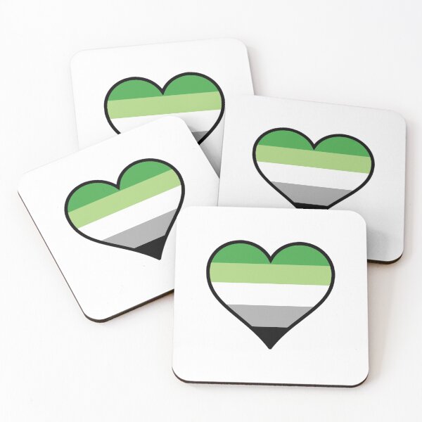 Item preview, Aromantic Pride Heart designed and sold by Friend of Frogs.