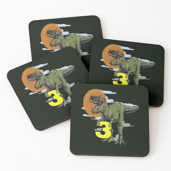 Item preview, T-Rex Third Birthday Fun Dino Lover 3rd Bday Graphic Design Gifts Dinosaur designed and sold by tamdevo1.