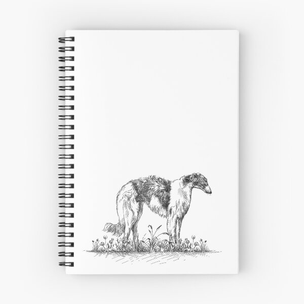 Item preview, Sketched Borzoi in Wildflowers designed and sold by CMBryant.