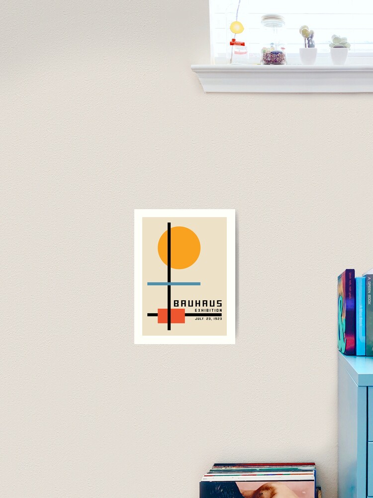 Bauhaus homage Modern Gallery New Colorful Stripe Wall decor Print High Quality Exhibition Abstract Poster customizable,downloadable print