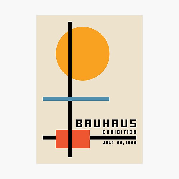 Item preview, Bauhaus homage Modern Gallery Abstract Colorful Minimalist Print designed and sold by AtelierDiKoko.