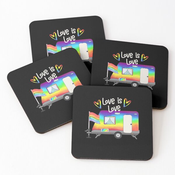 Item preview, Love Is Love Rainbow RV Camping LGBT Gay Lesbian Pride Camp designed and sold by Dressed For  Duty.