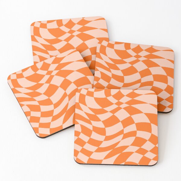 Item preview, Orange Wavy Grid designed and sold by jewlybeads.
