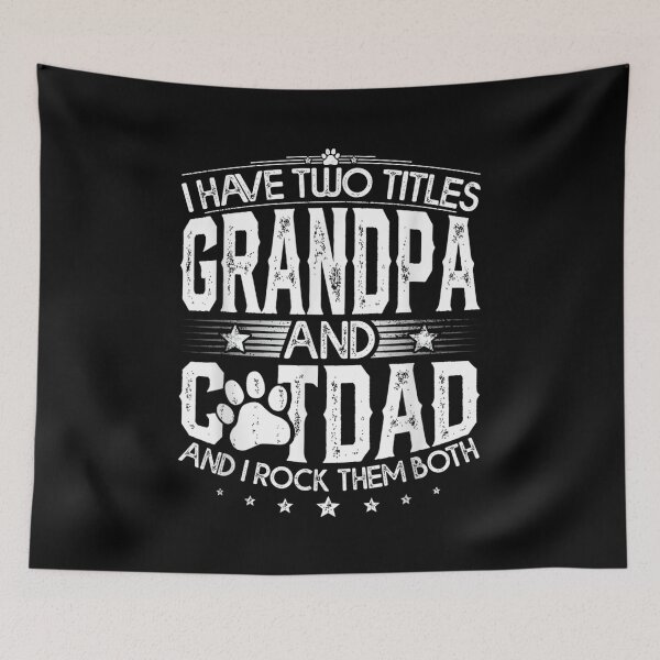 Item preview, I Have Two Titles Grandpa And Cat Dad Fathers Day Family Gift  designed and sold by sheilase.