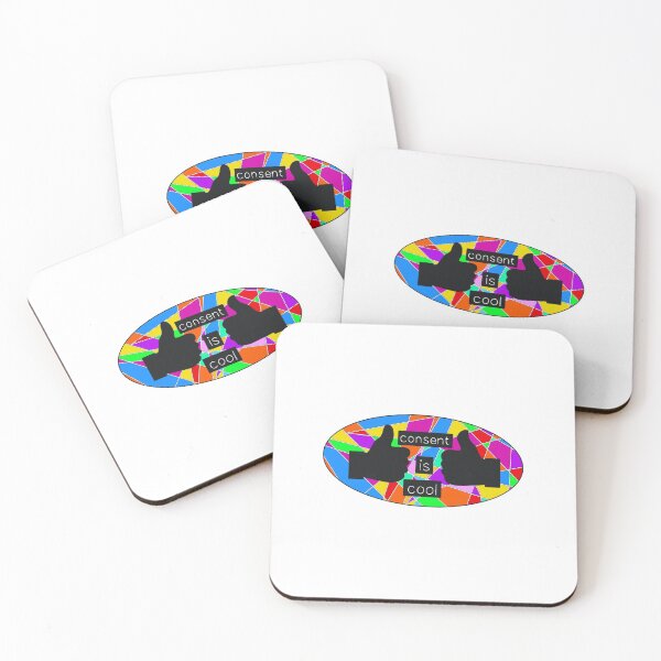 Item preview, Consent is Cool with colorful background designed and sold by emily4stickers.