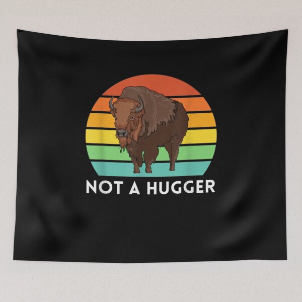 Item preview, Yellowstone Bison Not A Hugger Funny Buffalo National Park Gift  designed and sold by sheilase.