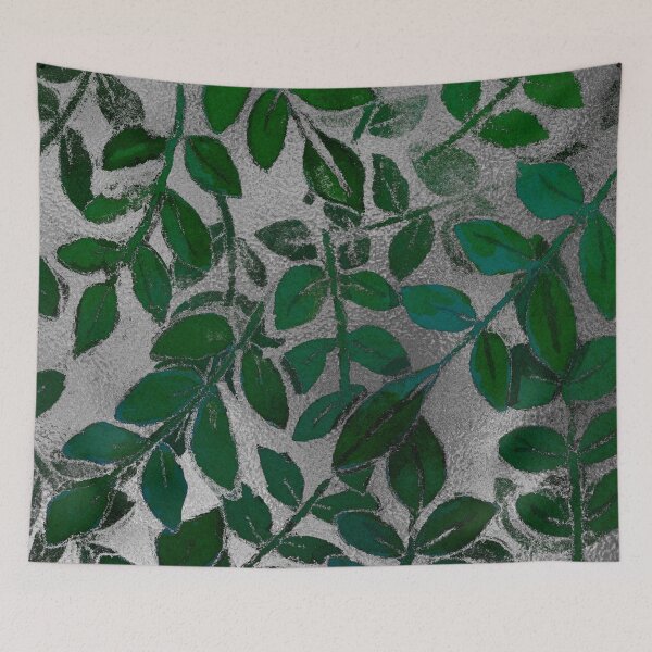 Item preview, Silver Jungle Leaves designed and sold by JJLosh.