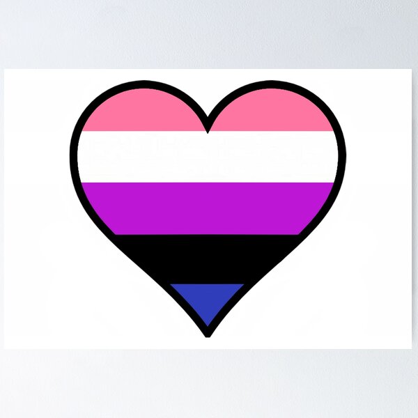 Item preview, Gender Fluid Pride Heart designed and sold by Friend of Frogs.