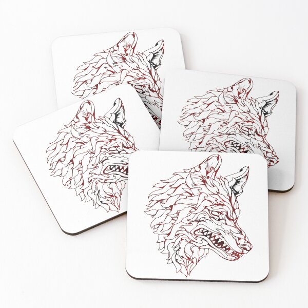 Item preview, red wolf  designed and sold by THE OTAKU SHOP.