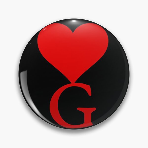 Item preview, Heart with letter initial G || Black backgroung designed and sold by ronaldsonou.