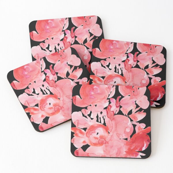Item preview, Abstract watercolor painting -  red blooms designed and sold by Ilze Lucero.