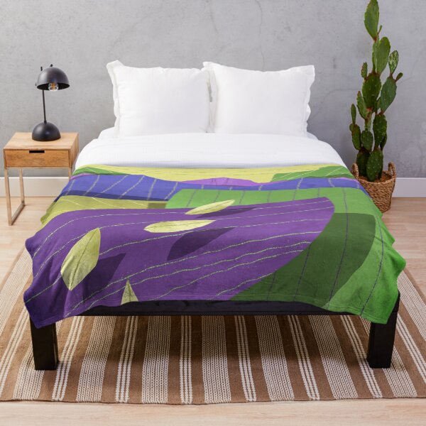 Item preview, minimal fantastic landscape. Purple mountains and yellow sky designed and sold by GreissDesign.