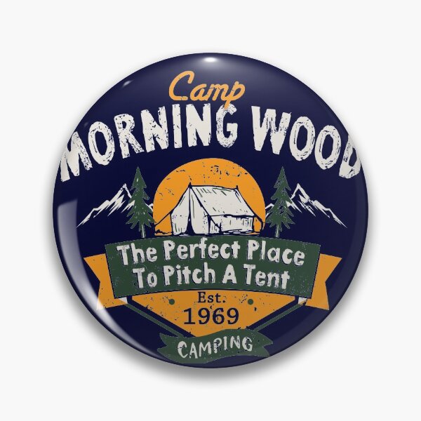 Item preview, Camp Morning Wood Camping The Perfect Place to Pitch A Tent designed and sold by Alema Art.