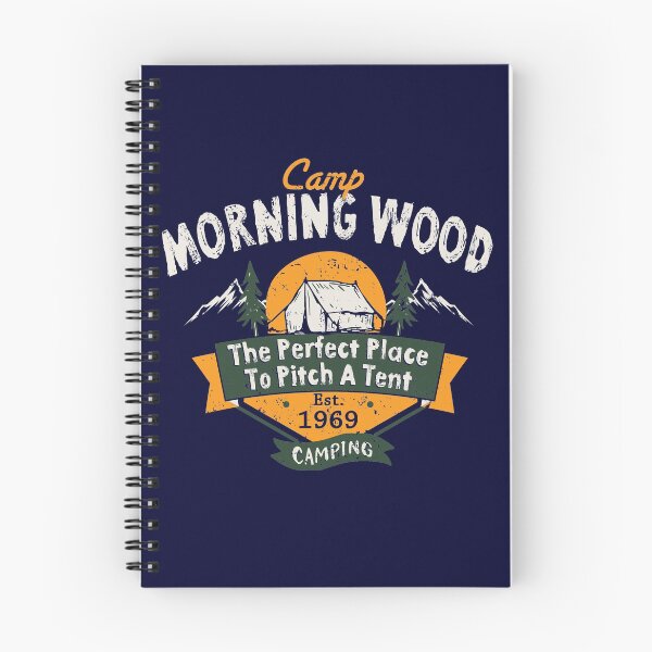 Item preview, Camp Morning Wood Camping The Perfect Place to Pitch A Tent designed and sold by Alema Art.
