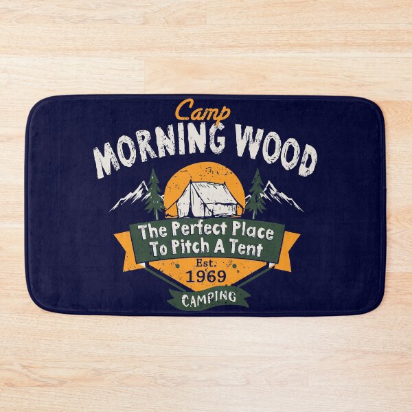 Item preview, Camp Morning Wood Camping The Perfect Place to Pitch A Tent designed and sold by Alema Art.