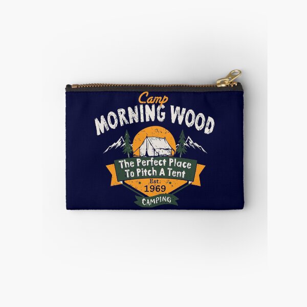 Item preview, Camp Morning Wood Camping The Perfect Place to Pitch A Tent designed and sold by Alema Art.