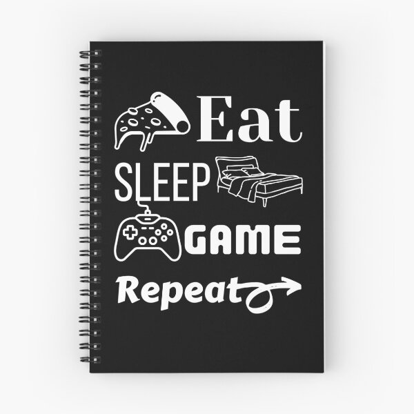 Item preview, Eat Sleep Game Repeat, Funny Gaming Quotes designed and sold by QuotableAttire.