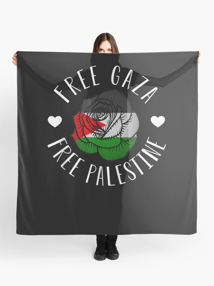 Foulard for Sale avec l'œuvre « Palestine Free Palestine Free Gaza Palestine  Drapeau Arabe Cadeau » de l'artiste sheilase