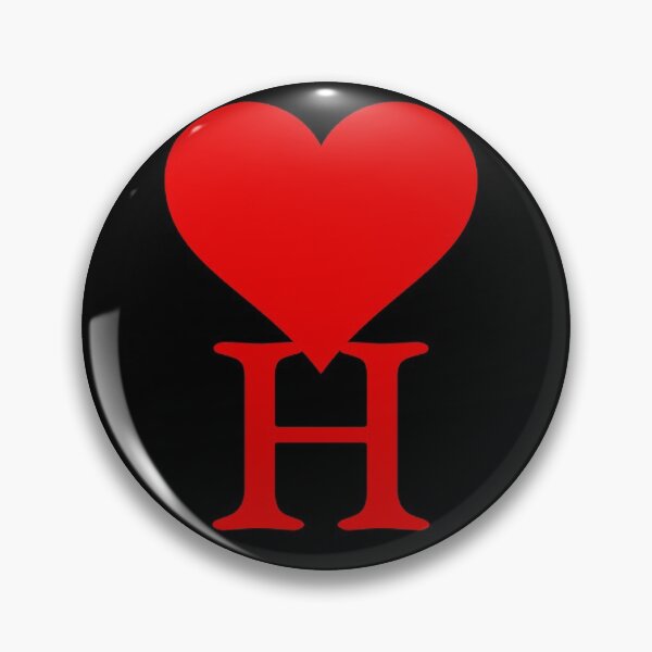 Item preview, Heart with letter initial H || Black backgroung designed and sold by ronaldsonou.