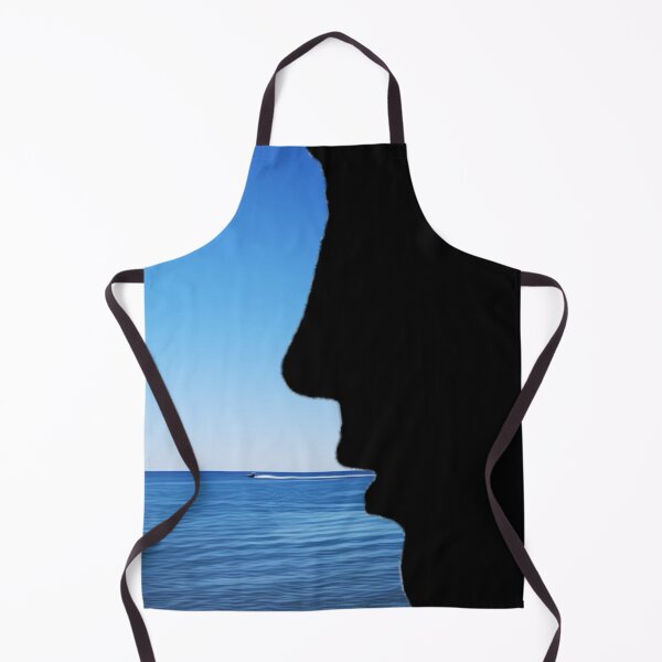 Aperçu de l'œuvre La mer et moi - collage photo en bleu avec profil créée et vendue par kikidu21.