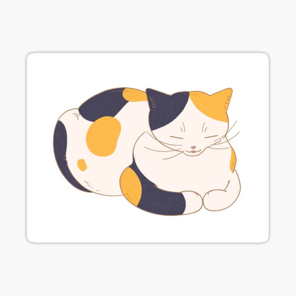 Cuddly Calico Cat Sticker