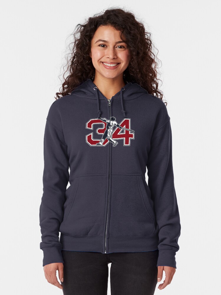 Alternate view of 34 - Big Papi (original) Zipped Hoodie