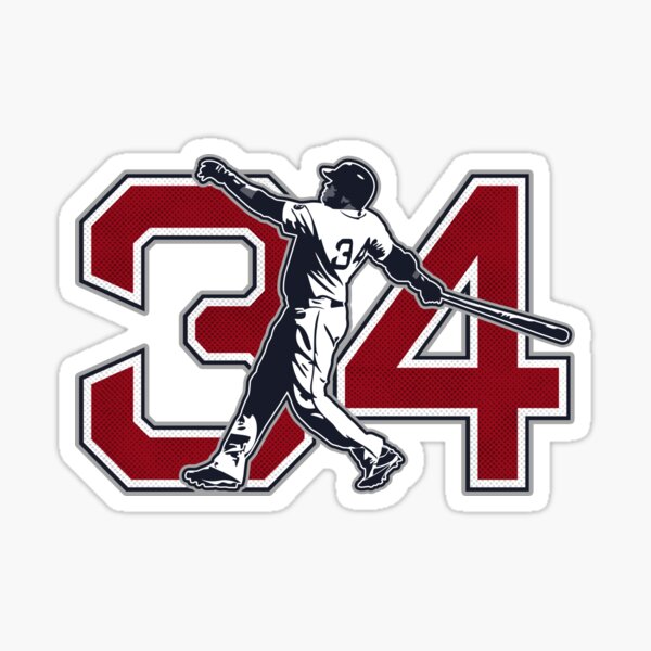 34 - Big Papi (original) Sticker for Sale by DesignSyndicate