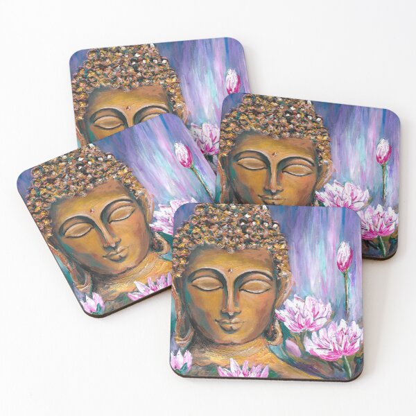 Item preview, Gold Buddha and lotus designed and sold by Roy & Tiffany.
