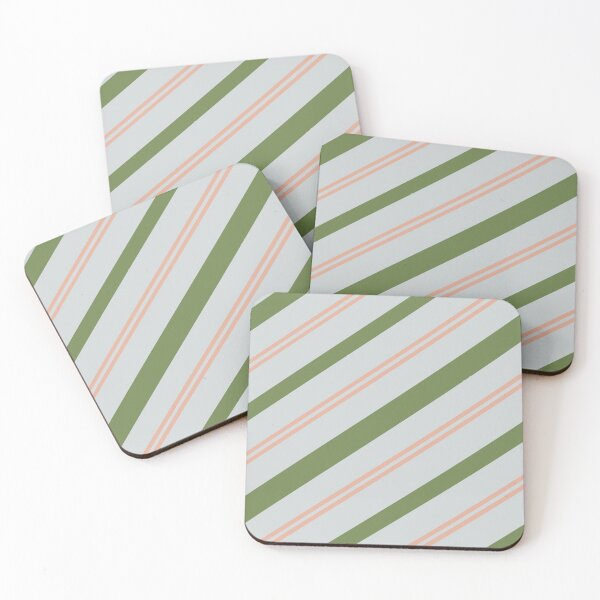 Item preview, Late Sesh Green Pink Silver Grey Stripes Pattern designed and sold by Sector18.