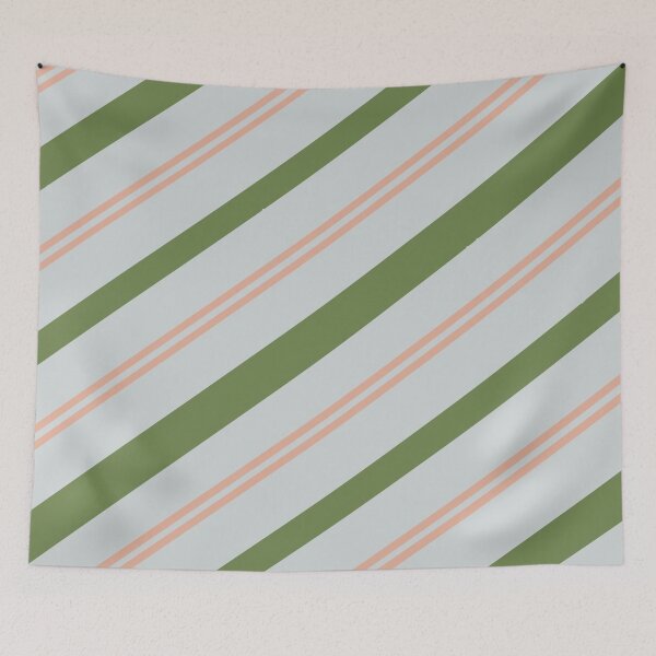 Item preview, Late Sesh Green Pink Silver Grey Stripes Pattern designed and sold by Sector18.