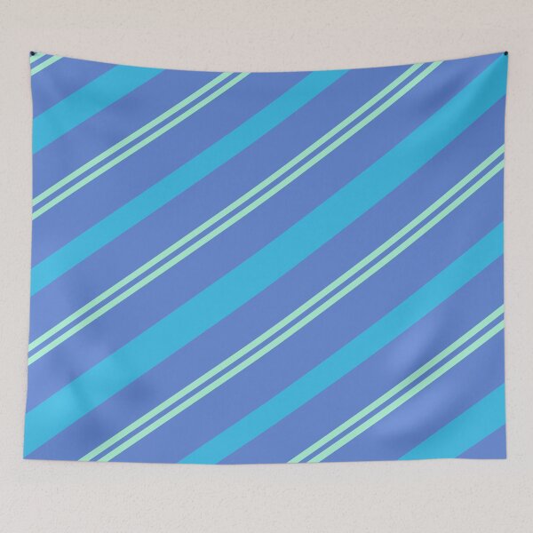 Item preview, Windy Days Blue Green Light Blue Stripes Pattern designed and sold by Sector18.