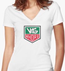VAG Whore Women's Fitted V-Neck T-Shirt
