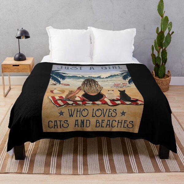 Item preview, Girl love cats and beach designed and sold by Douglafa.