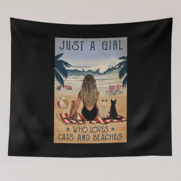 Item preview, Girl love cats and beach designed and sold by Douglafa.