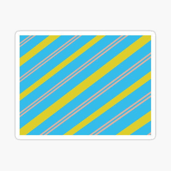 Item preview, Summer Vibes Blue Yellow Pink Stripes Pattern designed and sold by Sector18.