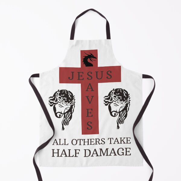 Item preview, Jesus Saves All Others Take Half Damage | Funny Dungeons n Dragons  designed and sold by NoirOwned.