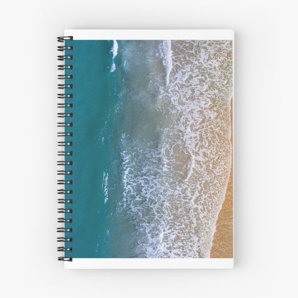 Item preview, Ocean Blue Shore Waves Landscape Aerial View designed and sold by JKWArtwork.