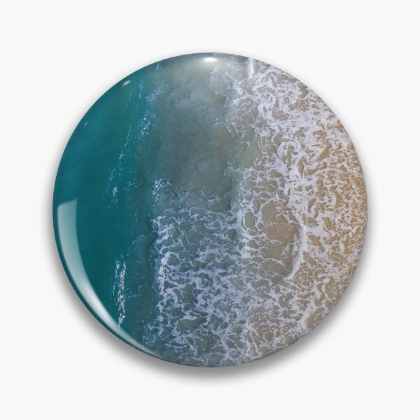 Item preview, Ocean Blue Shore Waves Landscape Aerial View designed and sold by JKWArtwork.
