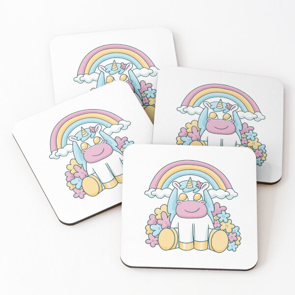 Item preview, Smiling Unicorn with Rainbow designed and sold by Jovu.