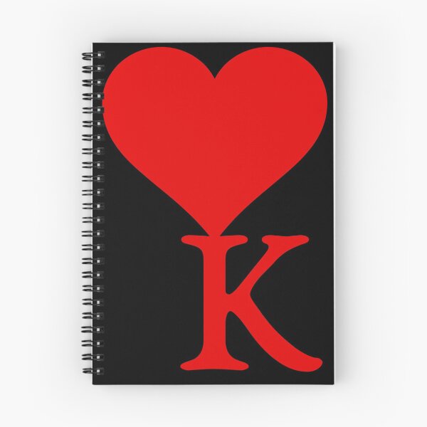 Item preview, Heart with letter initial K || Black backgroung designed and sold by ronaldsonou.