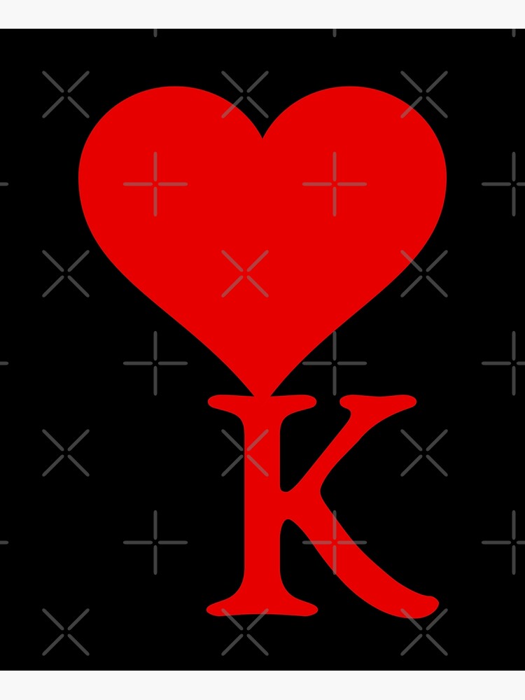 Heart Initial Letter K Monogram Name Calligraphy' Tote Bag
