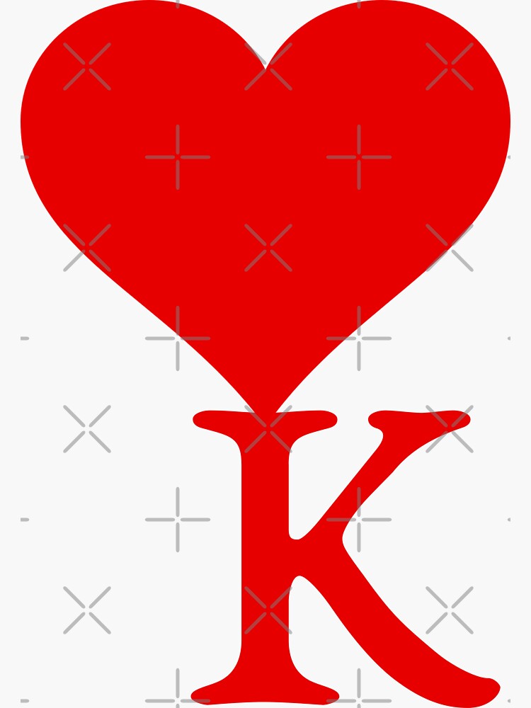 Heart Initial Letter K Monogram Name Calligraphy' Tote Bag