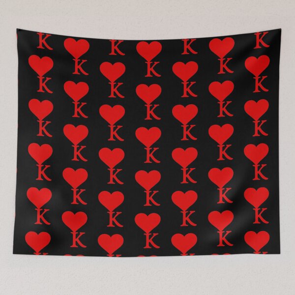 Item preview, Heart with letter initial K || Black backgroung designed and sold by ronaldsonou.